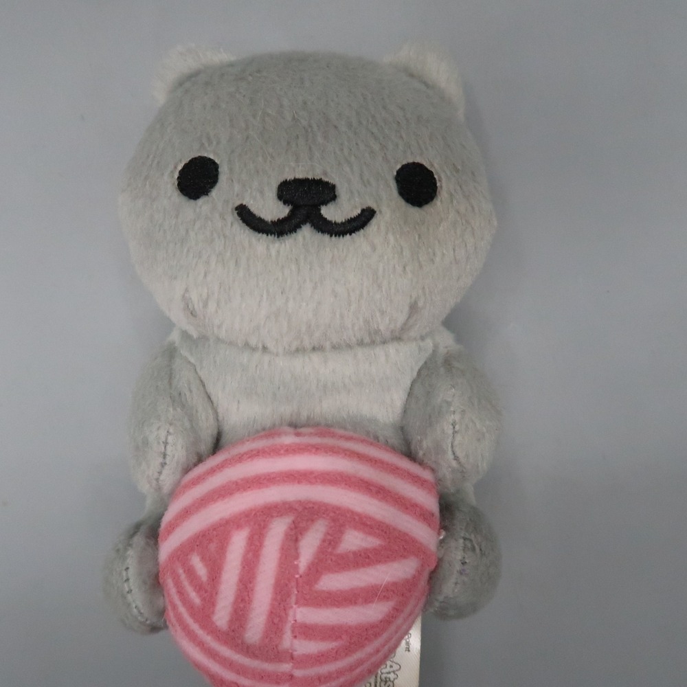 Neko Atsume Shadow Cat mascot 5" Plush Toy Doll Gray Yarn Ball